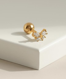 ANEMONE（アネモネ）の「【ステンレス】ビジューリボンナンコツピアス（ピアス（片耳用））」