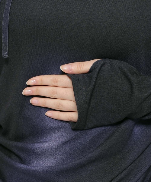 HARE（ハレ）の「ワンショルドレープT(HARE)（Tシャツ/カットソー・レディース・グレー/チェック/パープル・FREE）」の19枚目の写真