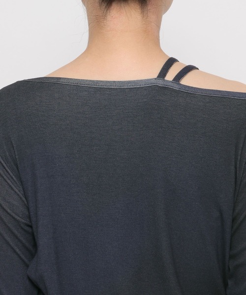 HARE（ハレ）の「ワンショルドレープT(HARE)（Tシャツ/カットソー・レディース・グレー/チェック/パープル・FREE）」の22枚目の写真