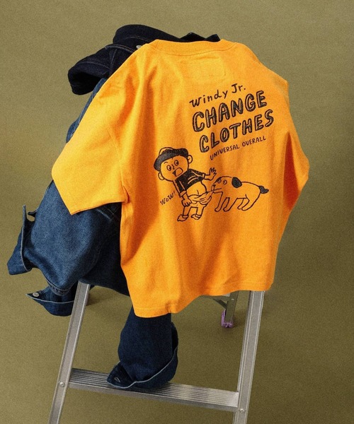GLOBAL WORK（グローバルワーク）の「UNIVERSAL OVERALL/Windy.jrTシャツ/635364（Tシャツ/カットソー・キッズ・ホワイト/オレンジ系その他4/グリーン系その他4・SMALL/LARGE/MEDIUM）」の5枚目の写真