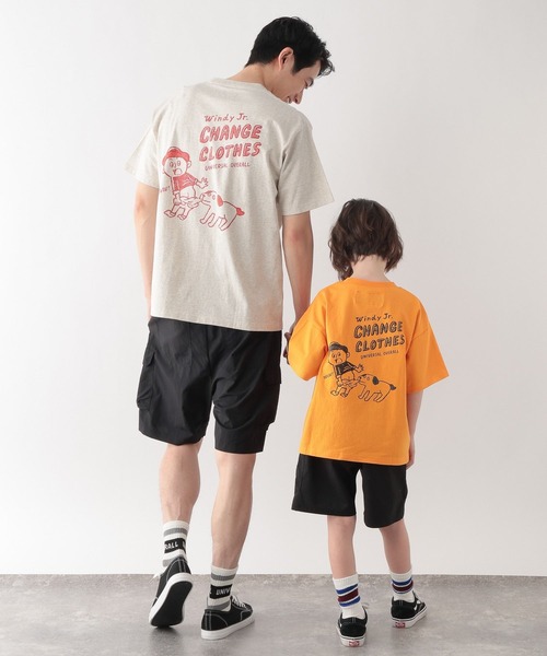GLOBAL WORK（グローバルワーク）の「UNIVERSAL OVERALL/Windy.jrTシャツ/635364（Tシャツ/カットソー・キッズ・ホワイト/オレンジ系その他4/グリーン系その他4・SMALL/LARGE/MEDIUM）」の15枚目の写真