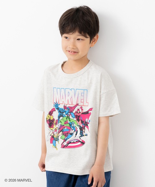MARVEL（マーベル）の「〈マーベル〉半袖Tシャツ（Tシャツ/カットソー・キッズ・オートミール/クリーム/ブラック/チャコールグレー・100cm/140cm/130cm/120cm/110cm）」の4枚目の写真