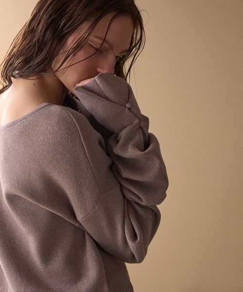 MIELI INVARIANT（ミエリインヴァリアント）の「2way Tuck Glitter Knit Tops（ニット/セーター・レディース・ブラック・FREE）」の16枚目の写真