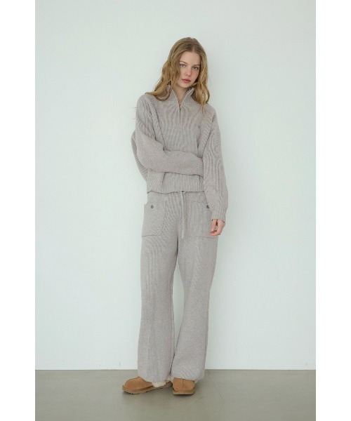 ALEXIA STAM（アリシアスタン）の「Front Pocket Knit Pants /ポケットニットパンツ（その他パンツ・レディース・グレー/ネイビー・S/M）」の4枚目の写真