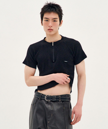 PROCESS（プロセス）の「Light Zip-Up Top - Black（Tシャツ/カットソー）」