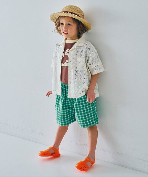 p.premier(ピードットプルミエ)の「フェルトロゴリンガーT(Tシャツ/カットソー・キッズ・ブルー/アイボリー/ブラウン/レッド・80/90/100/110/120/130/140)」の22枚目の写真