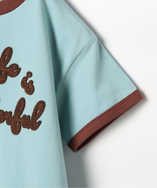 p.premier(ピードットプルミエ)の「フェルトロゴリンガーT(Tシャツ/カットソー・キッズ・ブルー/アイボリー/ブラウン/レッド・80/90/100/110/120/130/140)」の7枚目の写真