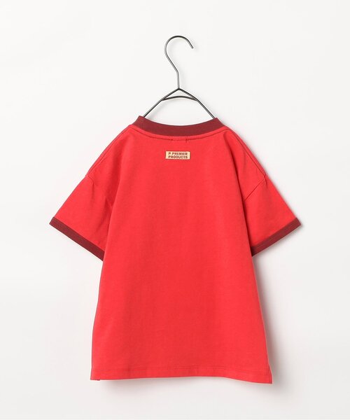 p.premier(ピードットプルミエ)の「フェルトロゴリンガー半袖Tシャツ(Tシャツ/カットソー・キッズ・ブルー/アイボリー/ブラウン/レッド・80/90/100/110/120/130/140)」の20枚目の写真