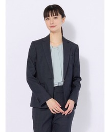 ジャケット ウォッシャブル ストレッチ WOOLISH グレンチェック