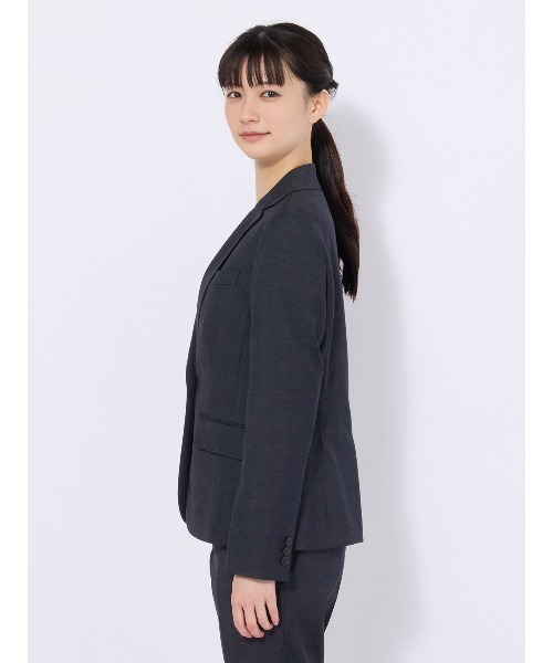 SUIT SQUARE(スーツスクエア)の「ジャケット ウォッシャブル ストレッチ WOOLISH グレンチェック(テーラードジャケット・レディース・ネイビー・40(11号)/38(9号)/36(7号))」の5枚目の写真
