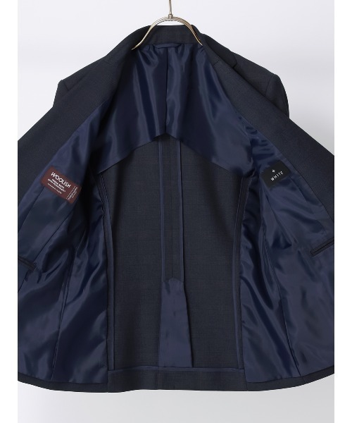 SUIT SQUARE(スーツスクエア)の「ジャケット ウォッシャブル ストレッチ WOOLISH グレンチェック(テーラードジャケット・レディース・ネイビー・40(11号)/38(9号)/36(7号))」の9枚目の写真