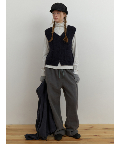 THEMITTEN(ザ・ミトン)の「Sog fleece sweat pants (charcoal)(スウェットパンツ・レディース・その他・FREE)」の2枚目の写真