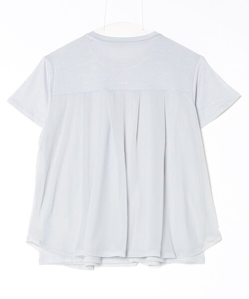 TIGORA（ティゴラ）の「ティゴラ TIGORA シアーTシャツ（Tシャツ/カットソー・レディース・ライトグレー/ネイビー・S/M/L/XL）」の3枚目の写真