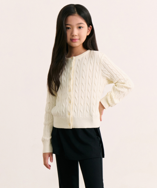 Cotton kouble round neck — котоновая лёгкая кардиган‑рубашка, цвет: cream