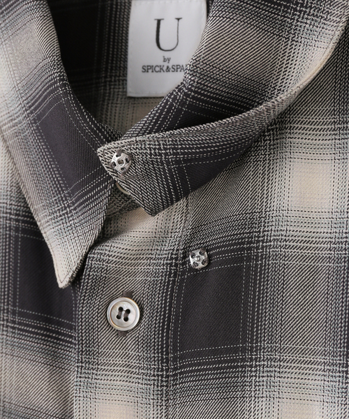 U by SPICK&SPAN（ユーバイスピックアンドスパン）の「CAMIRABLE ビッグシャツ（シャツ/ブラウス・レディース・ネイビー/サックスブルー・FREE）」の9枚目の写真