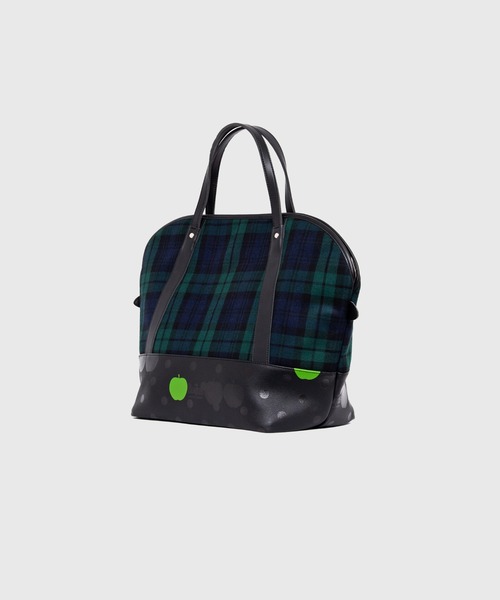THE BEATLES COMME des GARCONS(ザ ビートルズ コムデギャルソン)の「THE BEATLES CdG TOTE BAG APPLE PRINTED / TARTAN CHECK FABRIC BIG(トートバッグ・メンズ・ネイビー/レッド・ONE SIZE)」の3枚目の写真