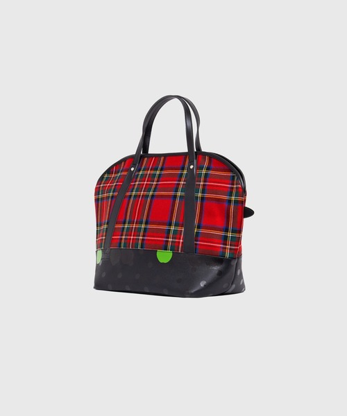 THE BEATLES COMME des GARCONS(ザ ビートルズ コムデギャルソン)の「THE BEATLES CdG TOTE BAG APPLE PRINTED / TARTAN CHECK FABRIC BIG(トートバッグ・メンズ・ネイビー/レッド・ONE SIZE)」の6枚目の写真