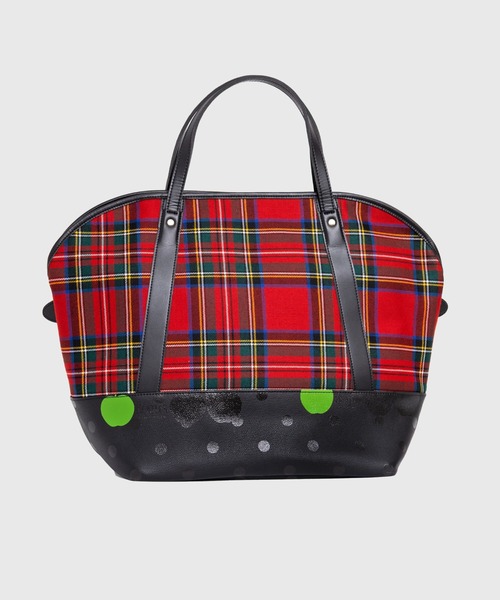 THE BEATLES COMME des GARCONS(ザ ビートルズ コムデギャルソン)の「THE BEATLES CdG TOTE BAG APPLE PRINTED / TARTAN CHECK FABRIC BIG(トートバッグ・メンズ・ネイビー/レッド・ONE SIZE)」の7枚目の写真