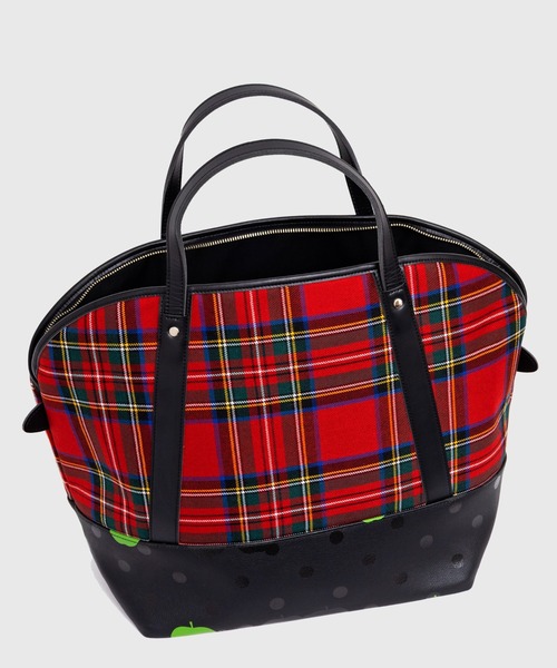 THE BEATLES COMME des GARCONS(ザ ビートルズ コムデギャルソン)の「THE BEATLES CdG TOTE BAG APPLE PRINTED / TARTAN CHECK FABRIC BIG(トートバッグ・メンズ・ネイビー/レッド・ONE SIZE)」の8枚目の写真