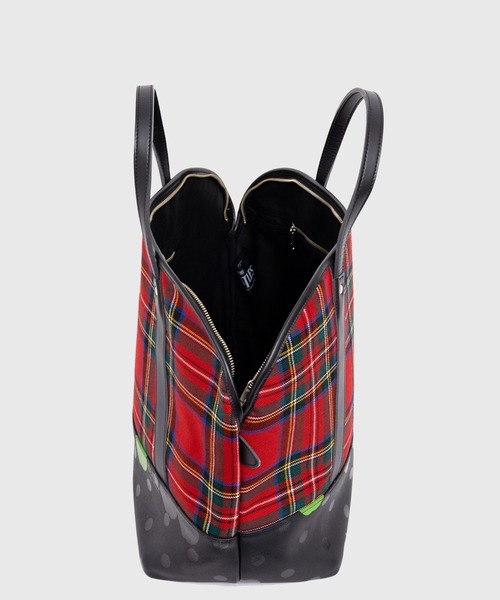 THE BEATLES COMME des GARCONS(ザ ビートルズ コムデギャルソン)の「THE BEATLES CdG TOTE BAG APPLE PRINTED / TARTAN CHECK FABRIC BIG(トートバッグ・メンズ・ネイビー/レッド・ONE SIZE)」の9枚目の写真
