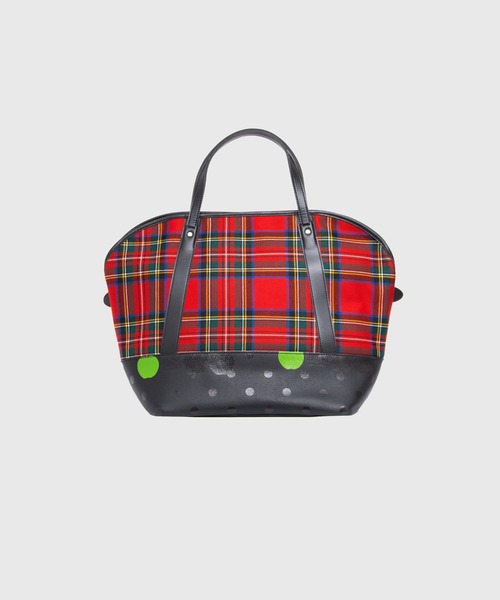 THE BEATLES COMME des GARCONS(ザ ビートルズ コムデギャルソン)の「THE BEATLES CdG TOTE BAG APPLE PRINTED / TARTAN CHECK FABRIC BIG(トートバッグ・メンズ・ネイビー/レッド・ONE SIZE)」の11枚目の写真