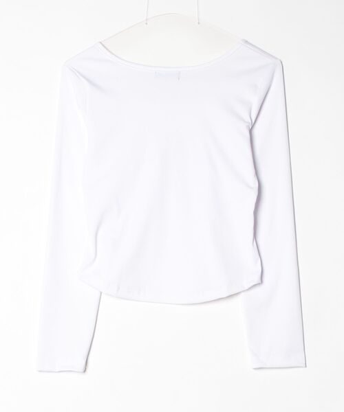 FUNdaysion(ファンデイション)の「パールリボントップス(Tシャツ/カットソー・レディース・ホワイト/アイボリー・M)」の4枚目の写真