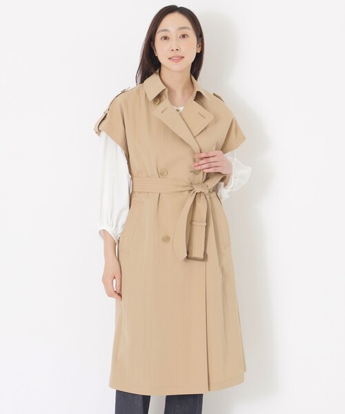 S.ESSENTIALS(エスエッセンシャルズ)の「トレンチディテールジレ(トレンチコート・レディース・ベージュ/チャコールグレー・38)」の2枚目の写真
