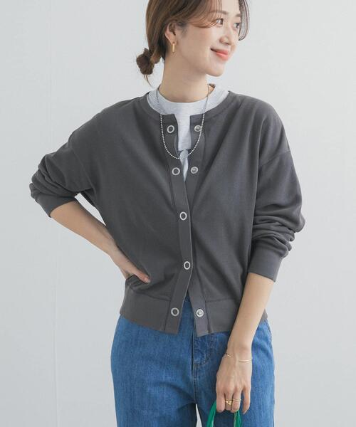 URBAN RESEARCH DOORS（アーバンリサーチドアーズ）の「ライトタックフライスカーディガン（カーディガン/ボレロ・レディース・ナチュラル/チャコールグレー/ライトブルー・FREE）」の21枚目の写真