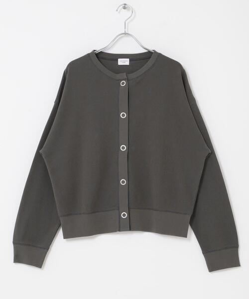 URBAN RESEARCH DOORS（アーバンリサーチドアーズ）の「ライトタックフライスカーディガン（カーディガン/ボレロ・レディース・ナチュラル/チャコールグレー/ライトブルー・FREE）」の4枚目の写真