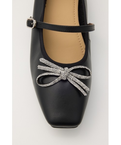 STACCATO（スタッカート）の「クロスリボンメリージェーンフラット（バレエシューズ・レディース・シルバー/ブラック・24cm/23.5cm/23cm/22.5cm/24.5cm）」の10枚目の写真