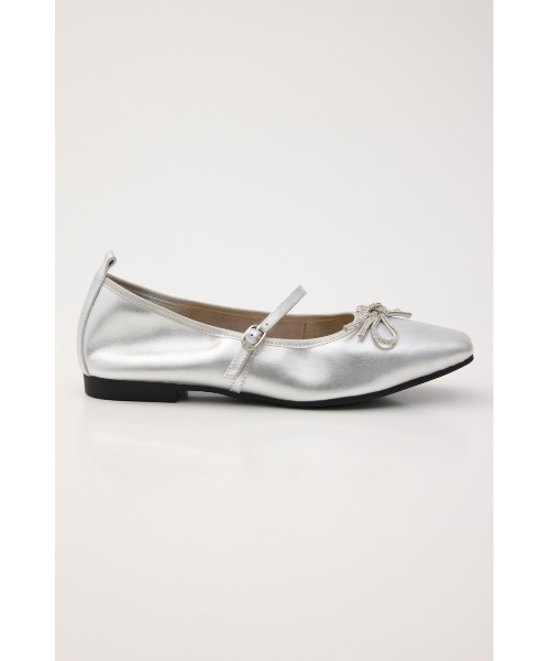 STACCATO（スタッカート）の「クロスリボンメリージェーンフラット（バレエシューズ・レディース・シルバー/ブラック・24cm/23.5cm/23cm/22.5cm/24.5cm）」の16枚目の写真