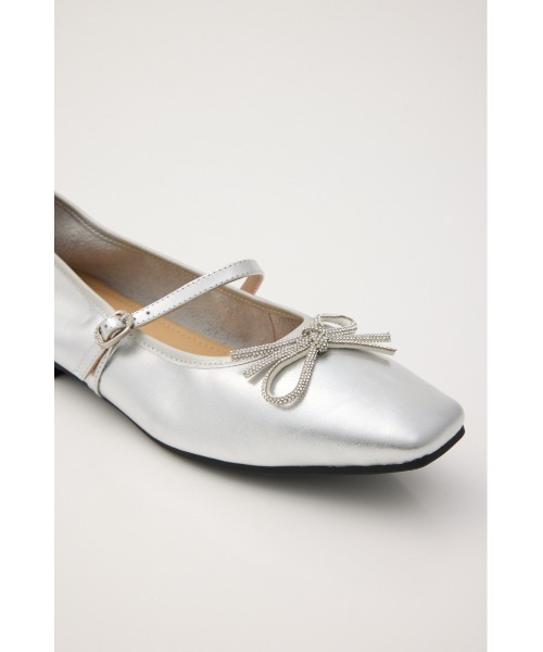 STACCATO（スタッカート）の「クロスリボンメリージェーンフラット（バレエシューズ・レディース・シルバー/ブラック・24cm/23.5cm/23cm/22.5cm/24.5cm）」の19枚目の写真