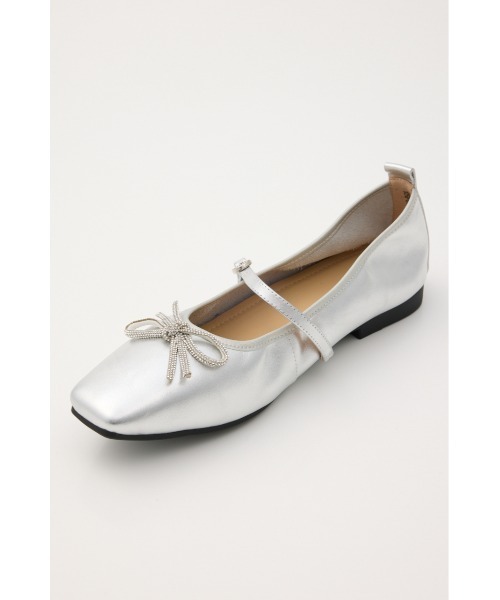 STACCATO（スタッカート）の「クロスリボンメリージェーンフラット（バレエシューズ・レディース・シルバー/ブラック・24cm/23.5cm/23cm/22.5cm/24.5cm）」の20枚目の写真