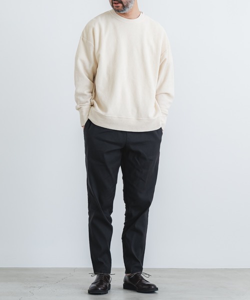 quadro(クオドロ)の「16/1BDカルゼクルーネックプルオーバー(Tシャツ/カットソー・メンズ・ブラック/グレー/キナリ・MEDIUM/LARGE)」の14枚目の写真