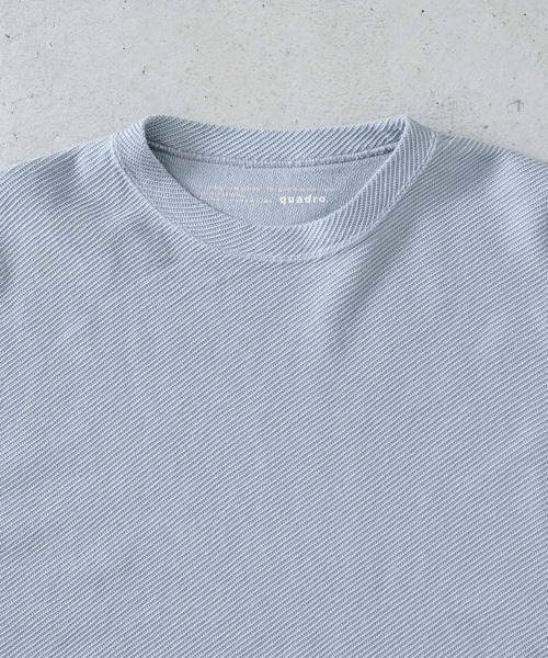 quadro(クオドロ)の「16/1BDカルゼクルーネックプルオーバー(Tシャツ/カットソー・メンズ・ブラック/グレー/キナリ・MEDIUM/LARGE)」の6枚目の写真