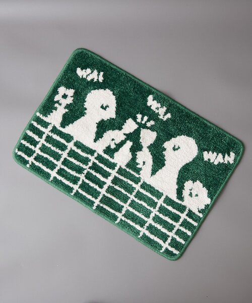 BIRTHDAY BAR（バースデイバー）の「【クリエイター「FLINT MASON」× BIRTHDAY BAR 初コラボ！】POTLUCK PASTA PARTYフロアマット（ラグ/マット・レディース・グリーン・0）」の3枚目の写真