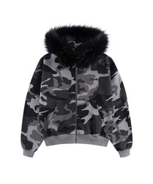 JOINT WORKS | SUPPLIER / サプライヤー Camouflage Faux Cross Zip Hoodi(パーカー)