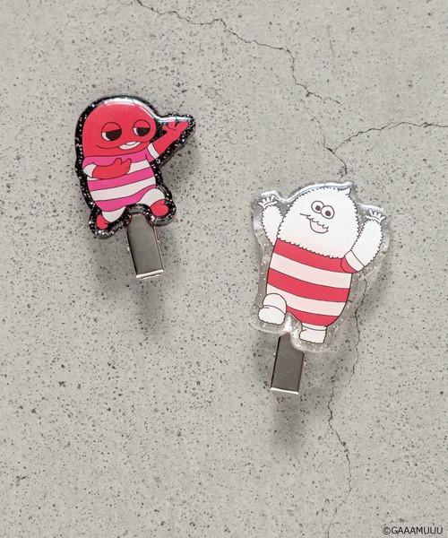 Me%(ミィパーセント)の「【ガチャピン・ムック/ガーとムー】ヘアピンSET 650247(ヘアピン・レディース・ホワイト/その他1・FREE)」の1枚目の写真