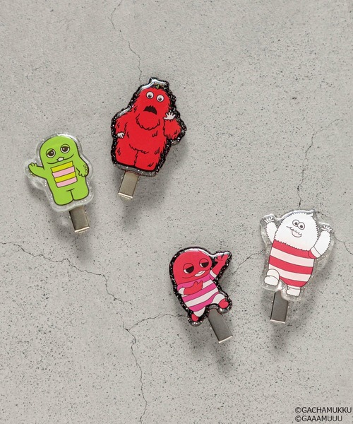 Me%(ミィパーセント)の「【ガチャピン・ムック/ガーとムー】ヘアピンSET 650247(ヘアピン・レディース・ホワイト/その他1・FREE)」の3枚目の写真