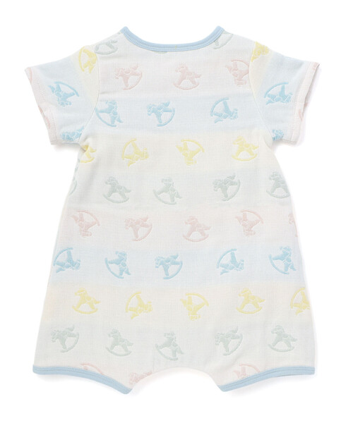 SLAP SLIP BABY(スラップスリップベビー)の「【お揃い】モチーフ総柄カバーオールベビー(70cm)(ロンパース・キッズ・ブルー系その他/ホワイト系その他2・70cm)」の8枚目の写真