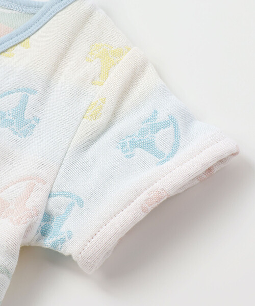 SLAP SLIP BABY(スラップスリップベビー)の「【お揃い】モチーフ総柄カバーオールベビー(70cm)(ロンパース・キッズ・ブルー系その他/ホワイト系その他2・70cm)」の10枚目の写真