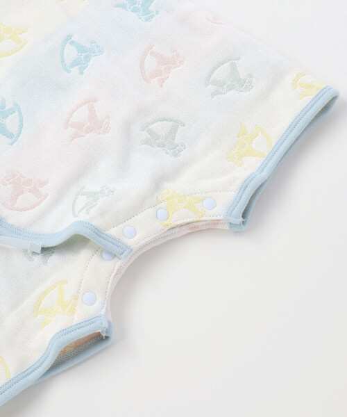 SLAP SLIP BABY(スラップスリップベビー)の「【お揃い】モチーフ総柄カバーオールベビー(70cm)(ロンパース・キッズ・ブルー系その他/ホワイト系その他2・70cm)」の15枚目の写真