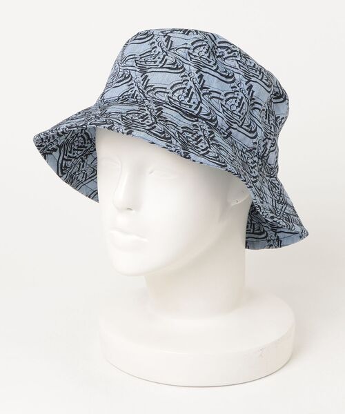 Vivienne Westwood MAN（ヴィヴィアンウエストウッドマン）の「ORB REPEAT BUCKET HAT（ハット・メンズ・ライトブルー/グレー・S/M）」の2枚目の写真