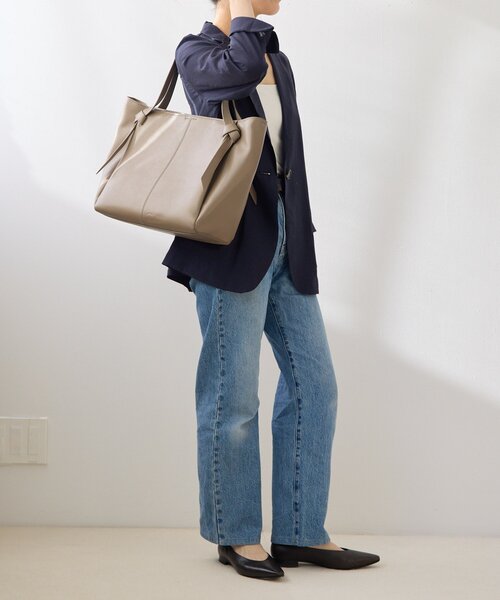 gemeil（ジェムイル）の「ポーチSETノットハンドルトートバッグ(PT-363)（トートバッグ・レディース・グレイッシュベージュ/ブラック・FREE）」の22枚目の写真