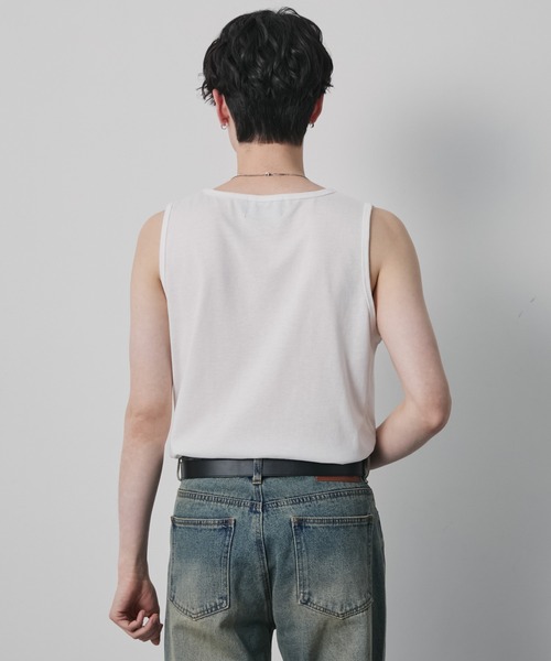 CIYOT（シヨウト）の「【CIYOT】クールタッチ サイドスリット レイヤード タンクトップ＜接触冷感・吸水速乾＞（タンクトップ・メンズ・ライトグレー/ダークブラウン/オフホワイト/スミクロ/ブラック・S/M/L）」の11枚目の写真