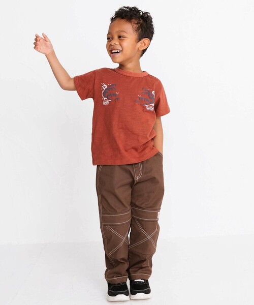 WASK(ワスク)の「アーカイブ配色ステッチワイドストレッチパンツ(その他パンツ・キッズ・ブラウン/ブラック・140cm/130cm/150cm/160cm)」の5枚目の写真