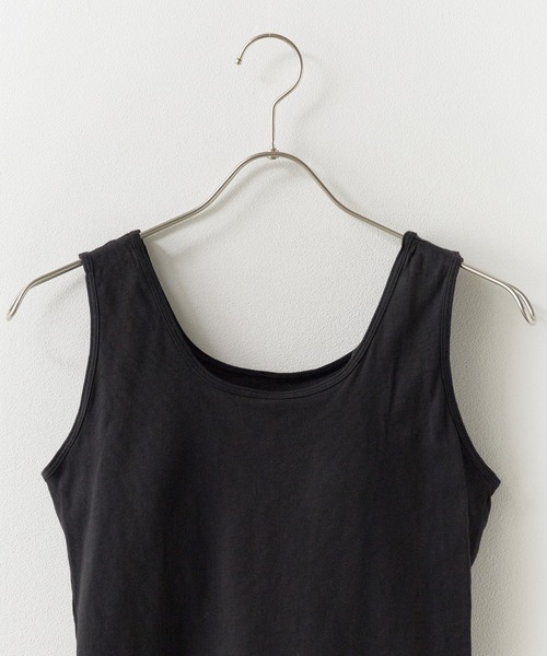 HANES（ヘインズ）の「Hanes/ヘインズ Hanes originals カップ付きタンクトップ ラウンドネック ブラトップ 2026年春夏（タンクトップ・レディース・ホワイト/ブラック/グレー・M/L/XL）」の4枚目の写真