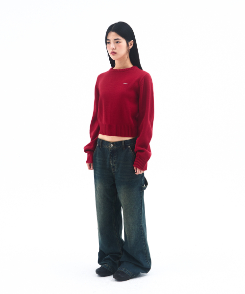 AMESWORLDWIDE（アメスワールドワイド）の「BASIC SMALL LOGO KNIT RED（ニット/セーター・レディース・その他・SMALL/MEDIUM/LARGE）」の4枚目の写真