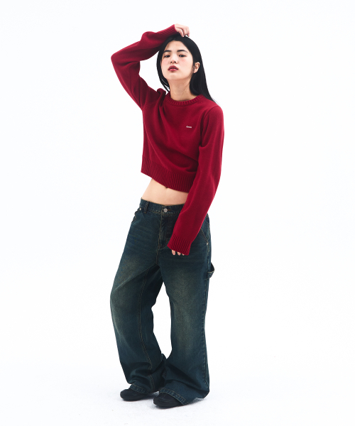 AMESWORLDWIDE（アメスワールドワイド）の「BASIC SMALL LOGO KNIT RED（ニット/セーター・レディース・その他・SMALL/MEDIUM/LARGE）」の6枚目の写真