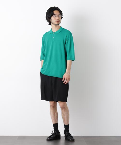 NANO universe(ナノユニバース)の「ジャガードニットソーショートパンツ(セットアップ可)(その他パンツ・メンズ・カーキ/ブラック/モカ/グレー系その他4・L/M/S)」の7枚目の写真